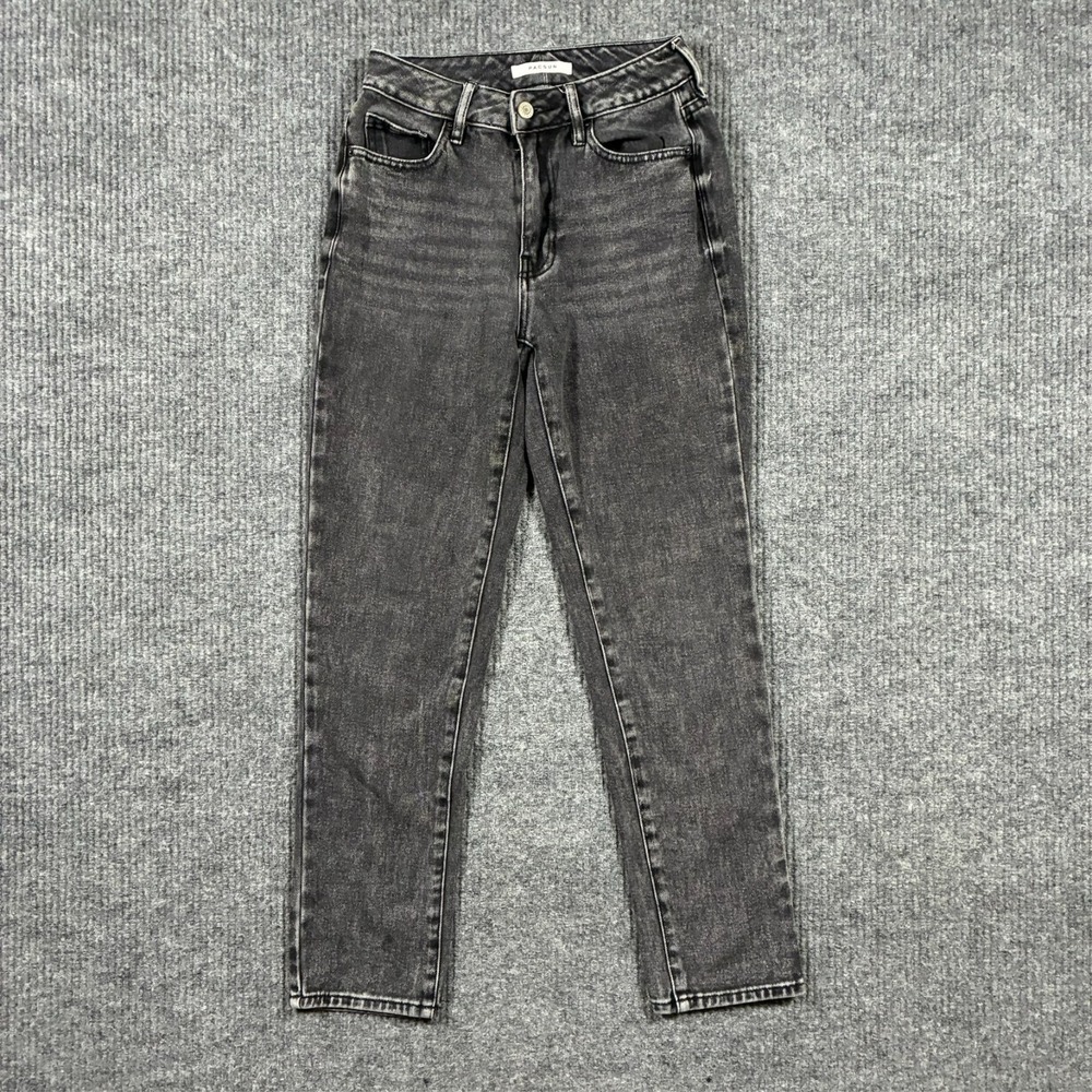 Pacsun Womens Straight Leg Jeans W24"‎ Black Denim Cotton Mid Rise Casual